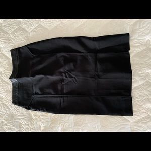 Used Black Zara pencil skirt - small - leather waistline
